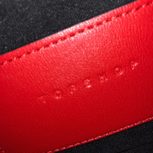 TOPSHOP studded red bag - Picture 3 of 5